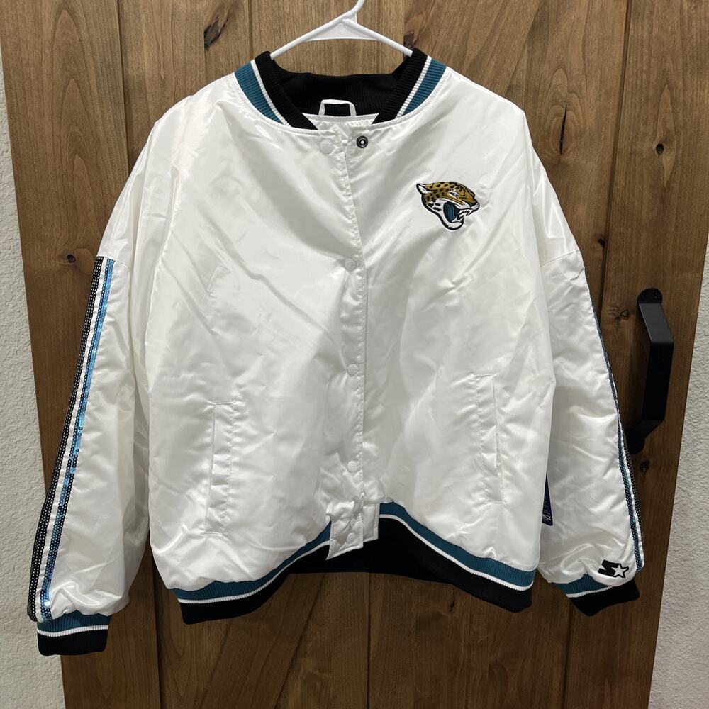 Women’s Jacksonville Jaguars Sequin Starter Jacket 2XL NWT $190